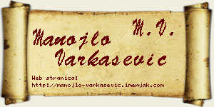 Manojlo Varkašević vizit kartica